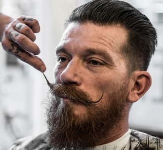 man with a beard and moustache