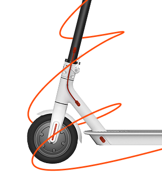 Стильный электросамокат с мощным аккумулятором