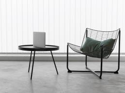 The industrial accent chair